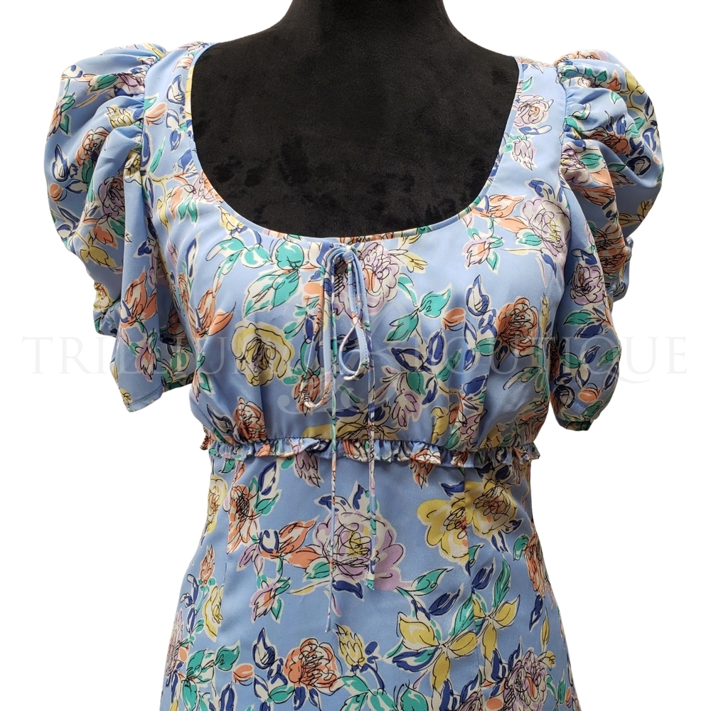 LIKELY Lana Floral Dress Periwinkle Blue/Multi, Size 2 NWT - Picture 3 of 8